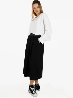 Sun Sun T-shirt cropped da donna con tasca