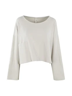 Sun Sun T-shirt cropped da donna con tasca
