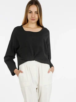 Sun Sun T-shirt cropped da donna con tasca