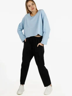 Sun Sun T-shirt cropped da donna con tasca