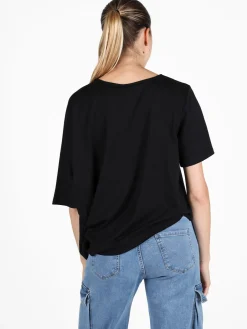 Sun Sun T-shirt donna asimmetrica in cotone