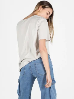 Sun Sun T-shirt donna asimmetrica in cotone