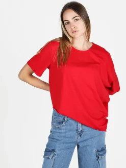 Sun Sun T-shirt donna asimmetrica in cotone