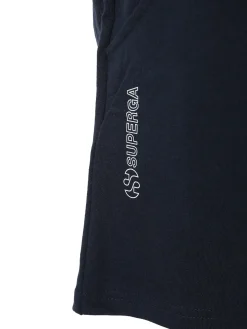 Superga Completo corto da donna 2 pezzi in cotone con logo - acqua marina