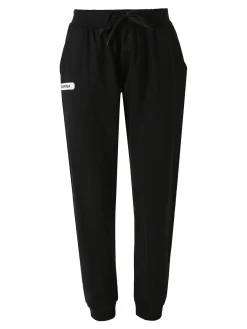 Superga Pantaloni tuta da donna in felpa con coulisse e polsini - nero