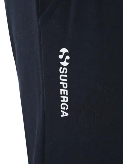 Superga Pantaloni tuta da donna in felpa con coulisse e polsini - blu scuro