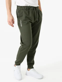 Superga Pantaloni tuta da uomo in felpa con coulisse e polsini - militare