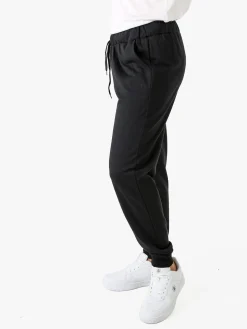 Superga Pantaloni tuta da uomo in felpa con coulisse e polsini - nero