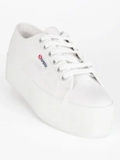 Superga Scarpe in tela donna 2790 SHINY PRINTED PLATFORM