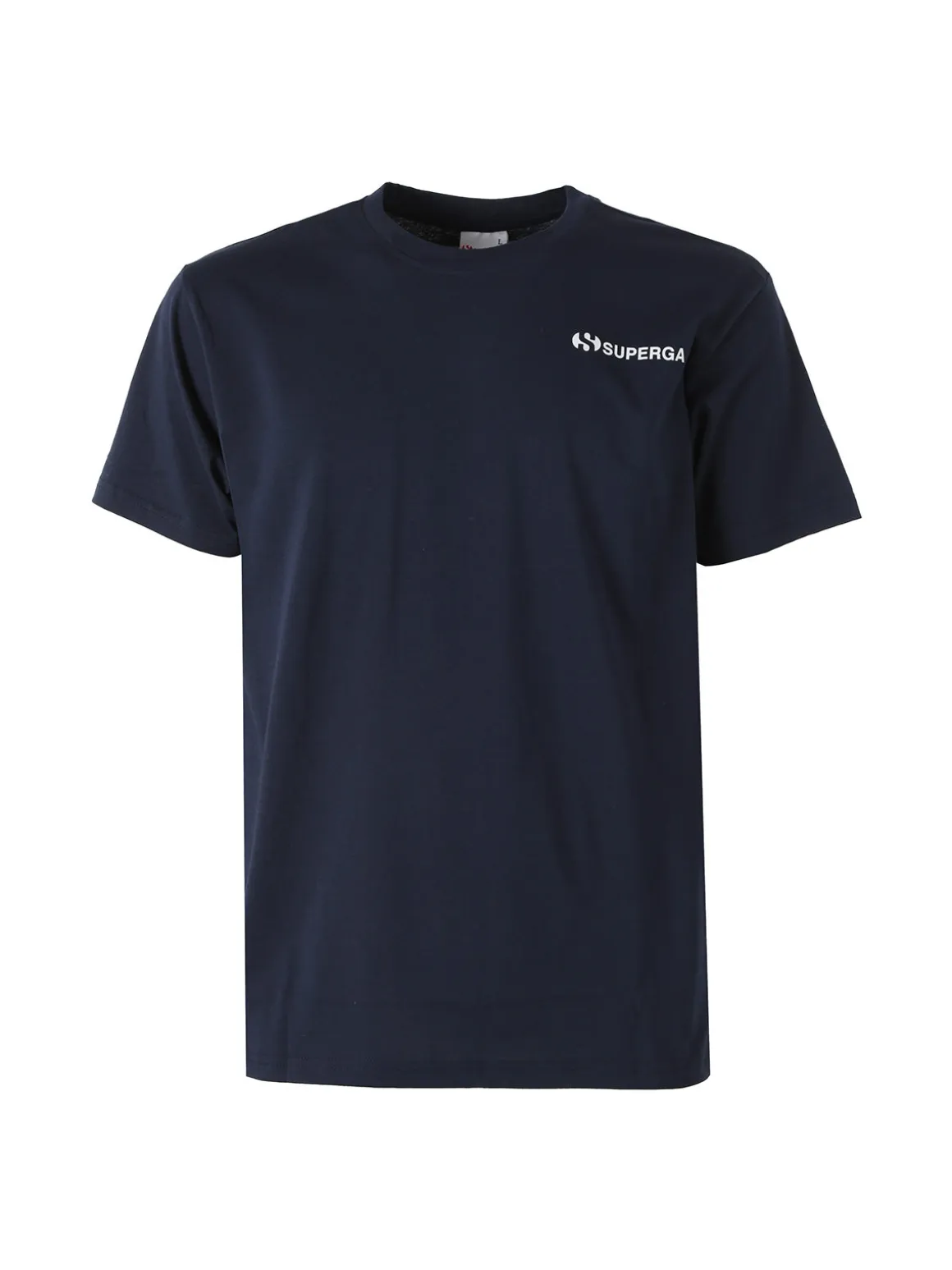 Superga T-shirt da uomo in cotone con logo - blu scuro