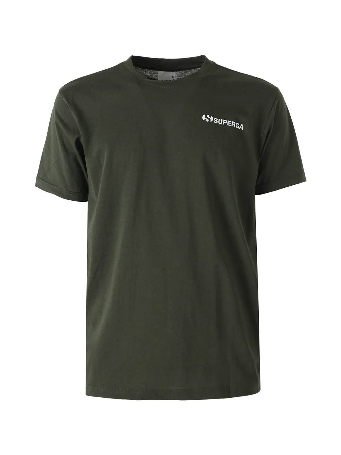 Superga T-shirt da uomo in cotone con logo - verde