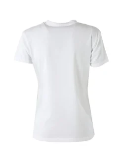 Superga T-shirt girocollo da donna in cotone con logo - bianco