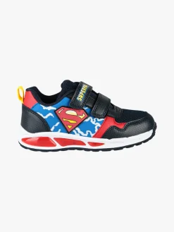Superman Sneakers da bambino con cinturini a strappi e luci - multicolore