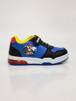 Super Mario Sneakers basse da bambino con strappo e luci - multicolore