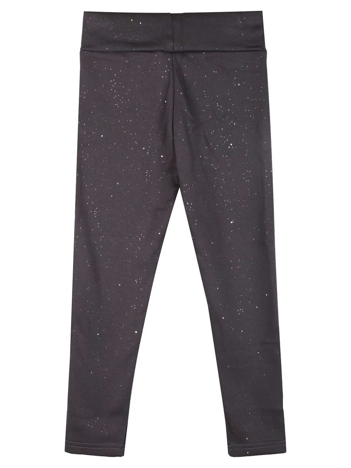 Super Star Leggings felpati da bambina con glitter - antracite
