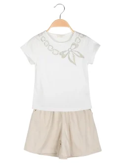 Sweet Junior Completo da bambina 2 pezzi con t-shirt e shorts