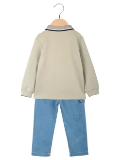 Sweet Junior Completo da neonato 2 pezzi con polo e jeans