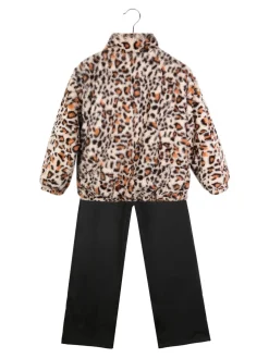 Sweet Junior Completo 3 pezzi da bambina con giacca in ecopelliccia