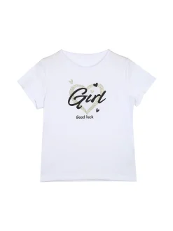 Sweet Junior Completo 3 pezzi da bambina con giacca in ecopelle e gonna con strass - beige