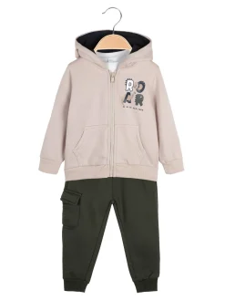 Sweet Junior Completo 3 pezzi da neonato con cappuccio e zip