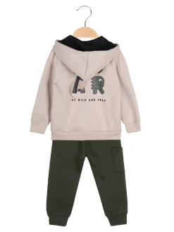 Sweet Junior Completo 3 pezzi da neonato con cappuccio e zip
