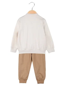 Sweet Junior Completo 3 pezzi da neonato con chiusura zip - beige