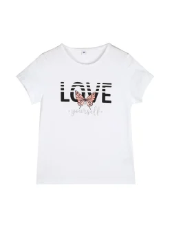 Sweet Junior Completo tuta 3 pezzi da bambina con farfalle di strass cappuccio e zip - corallo