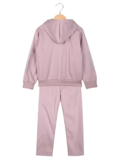 Sweet Junior Completo tuta 3 pezzi da bambina con cappuccio e zip - rosa