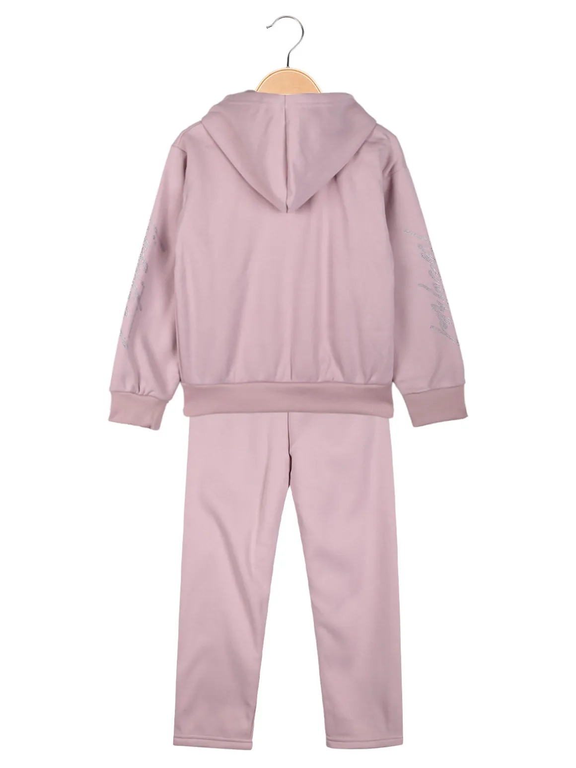 Sweet Junior Completo tuta 3 pezzi da bambina con cappuccio e zip - rosa