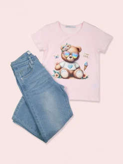 Sweet Junior Jeans balloon da bambina con strass - jeans