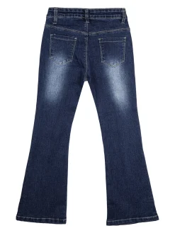 Sweet Junior Jeans da bambina a zampa con pietre colorate - jeans
