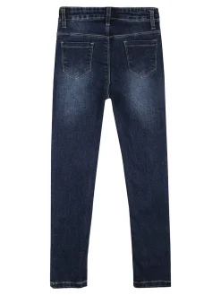 Sweet Junior Jeans skinny da bambina con cuori di peluche e strass - jeans