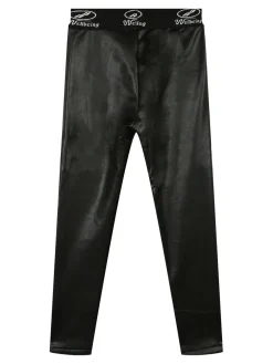 Sweet Junior Leggings in ecopelle da bambina con interno in pile