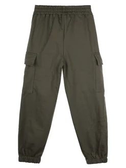Sweet Junior Pantaloni cargo da ragazza con polsini e coulisse - militare
