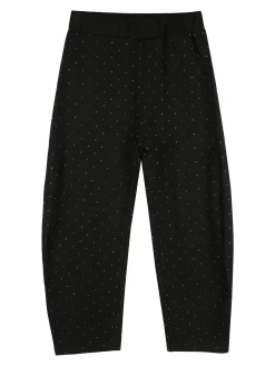 Sweet Junior Pantaloni da bambina a palloncino con micro borchie - nero