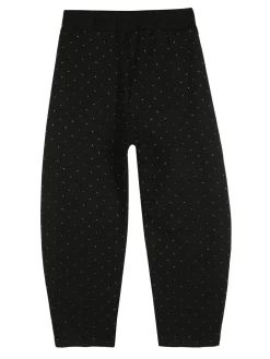 Sweet Junior Pantaloni da bambina a palloncino con micro borchie - nero