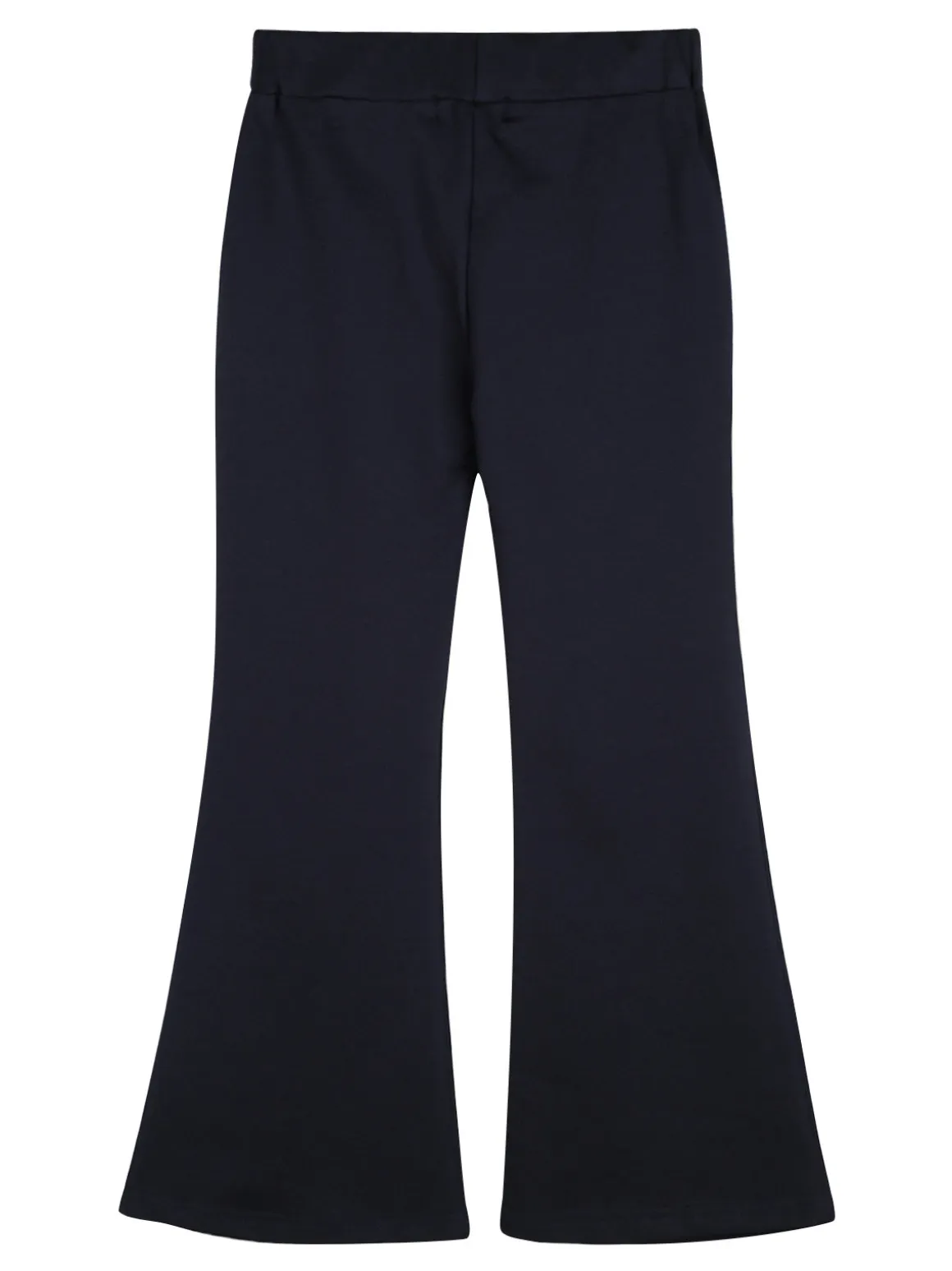 Sweet Junior Pantaloni da bambina a zampa con elastico in vita - blu scuro