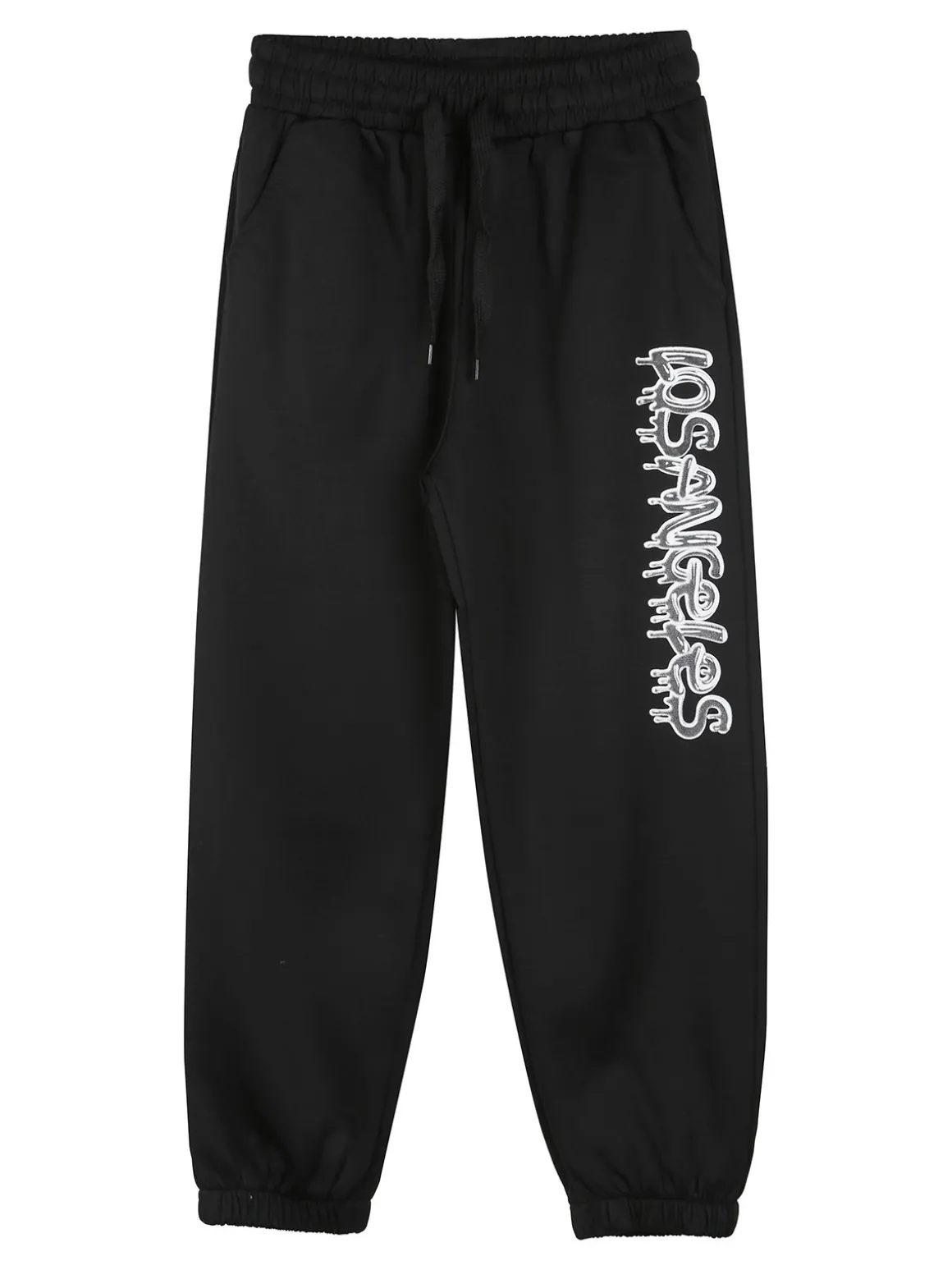 Sweet Junior Pantaloni tuta da bambino con coulisse ed elastico sul finale - nero
