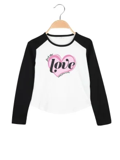 Sweet Junior T-shirt da bambina a maniche lunghe con interno in caldo cotone