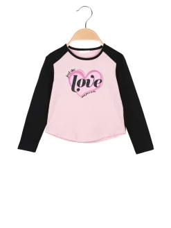 Sweet Junior T-shirt da bambina a maniche lunghe con interno in caldo cotone