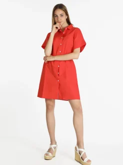Sweet Miss Abito a camicia in cotone maniche corte