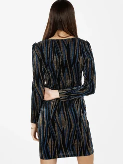 Sweet Miss Abito donna a scollo a V con lurex