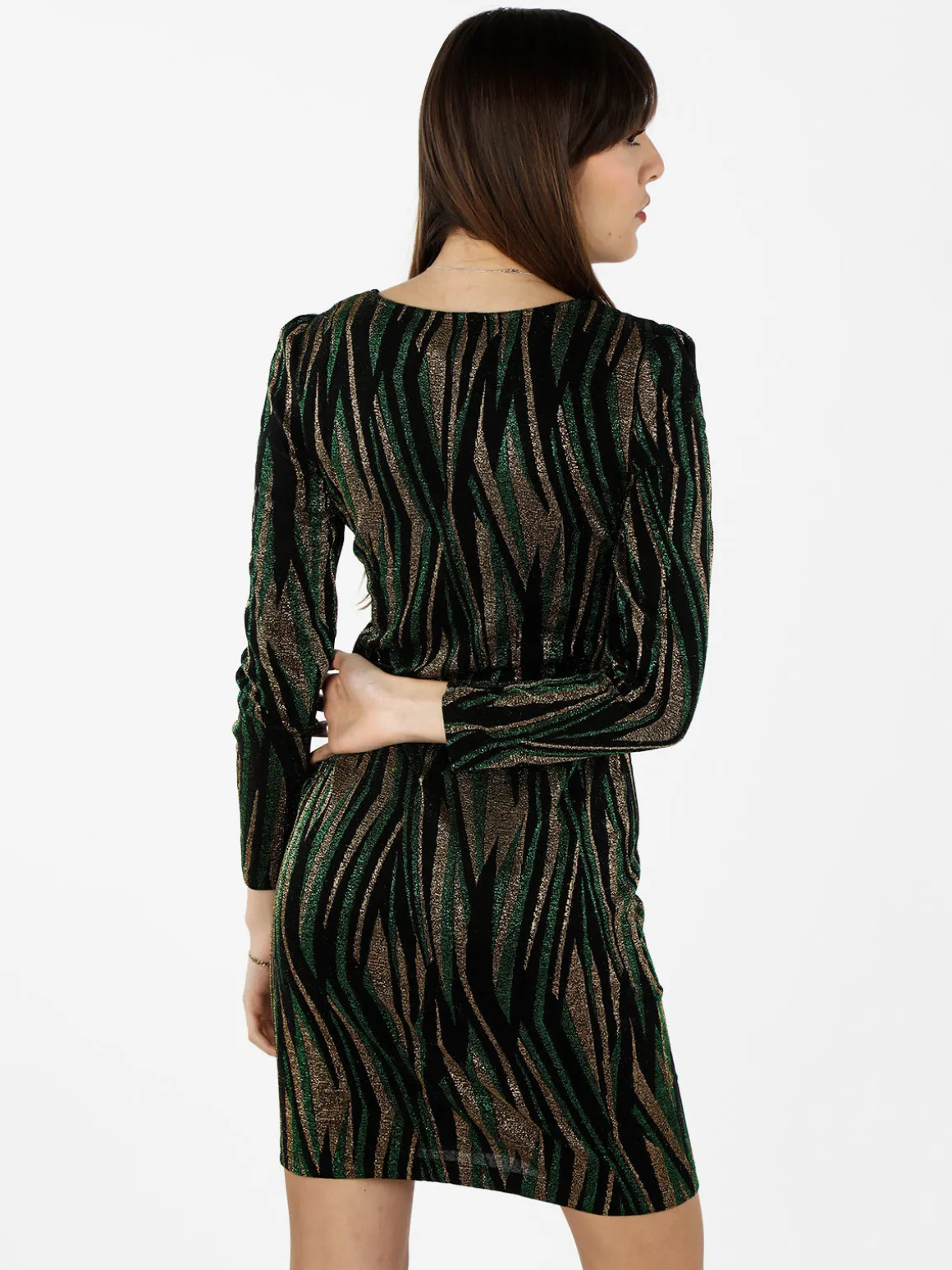 Sweet Miss Abito donna a scollo a V con lurex