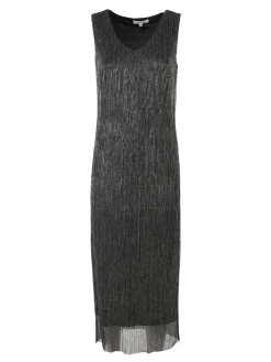 Sweet Miss Abito lungo da donna in lurex senza maniche - argento