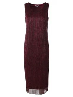 Sweet Miss Abito lungo da donna in lurex senza maniche - bordeaux