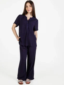 Sweet Miss Blusa donna a maniche corte in viscosa