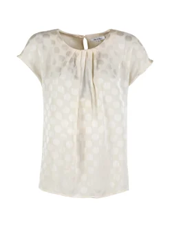 Sweet Miss Blusa donna girocollo a maniche corte - beige