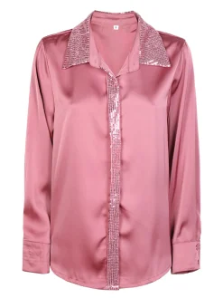 Sweet Miss Camicia donna in raso con paillettes