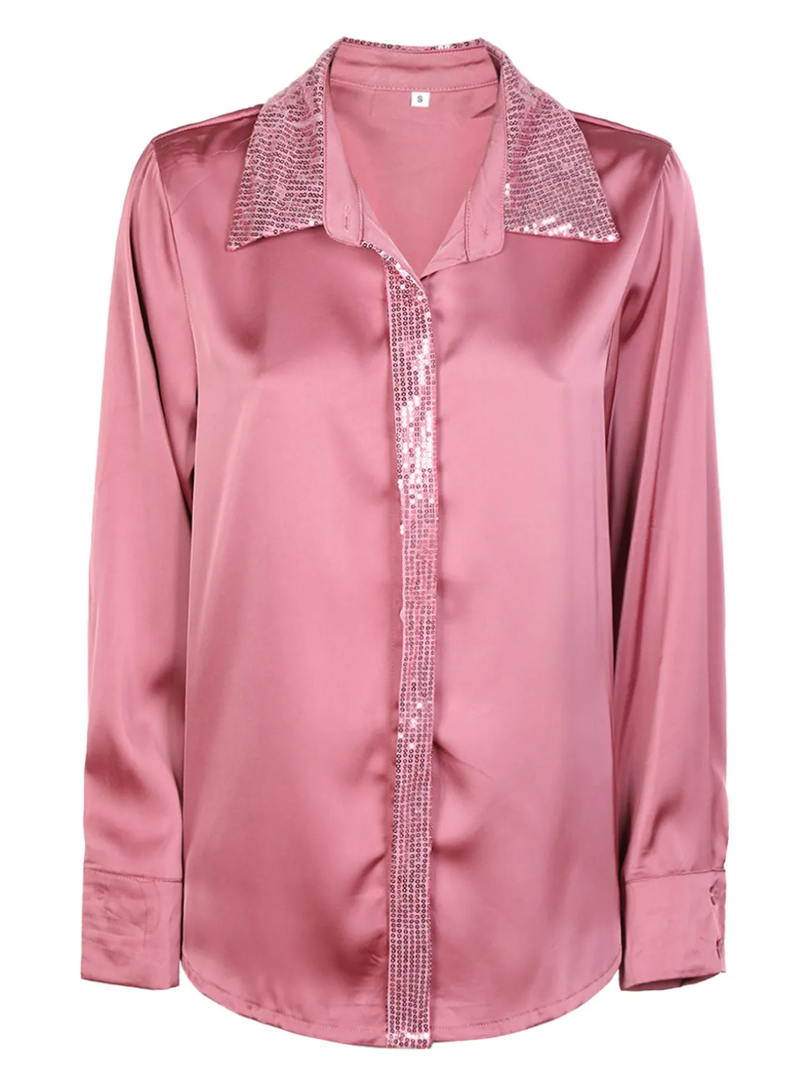 Sweet Miss Camicia donna in raso con paillettes