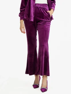 Sweet Miss Pantaloni a zampa da donna in velluto